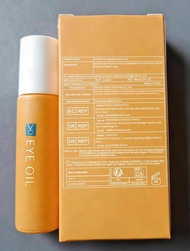 Lutein Eye Essence Oil, 2025 NEW VC Lutein Anti-Wrinkle Eye Serum Oil, Hydrating Dark Circles Remover for Daily Eyes Care, Lightweight Tightening Eyes Oils for Women (1pc, Scented)