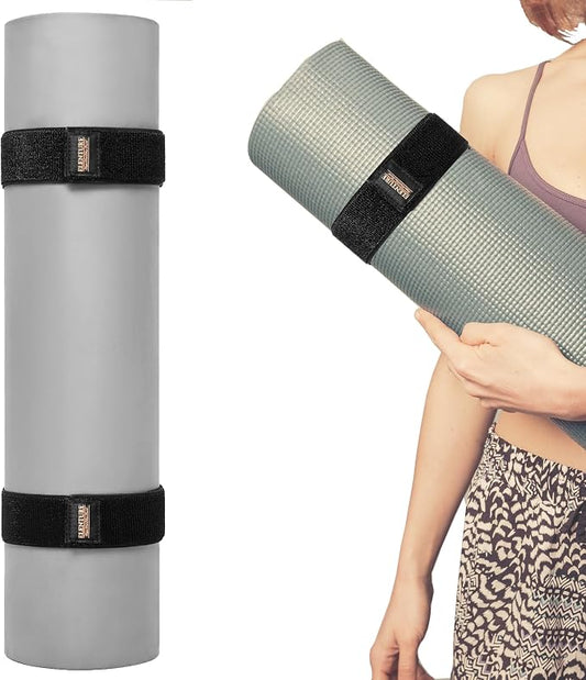 Adjustable Heavy-Duty Yoga Mat Strap - Elastic Bungee Wrap Organizer for Workout, Exercise, and Pilates Mat Storage