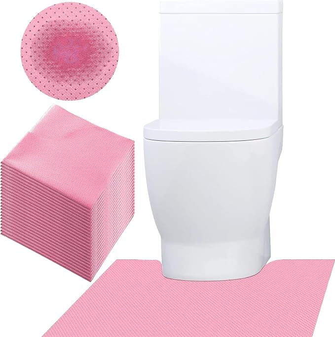 Upgraded 20 Pack Disposable Toilet Mats for Clean&Hygienic Bathroom,Super Absorbent Toilet Floor Protector,U-Shaped Commodes,Potty Training for Children,Adults,Alzheimer's Patients