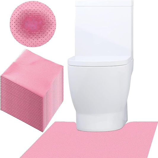 Upgraded 20 Pack Disposable Toilet Mats for Clean&Hygienic Bathroom,Super Absorbent Toilet Floor Protector,U-Shaped Commodes,Potty Training for Children,Adults,Alzheimer's Patients