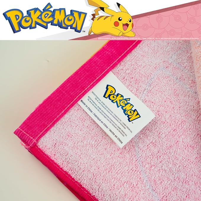 Pokemon Girl Anime Kids Super Soft Cotton Bath/Pool/Beach Towel, 58 in x 28 in, (Officially Licensed Product) By Franco