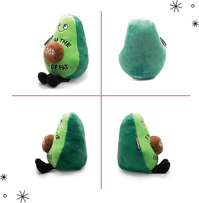 Avocado Plushie - I'm The Good Kind of Fat Funny Plush, Gift for Avocado Lovers, Cute Plush Toy for Gifting