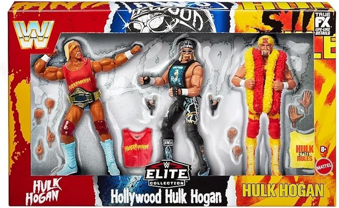 Mattel WWE Elite Collection Hulkamania 40th Anniversary Action Figure Set - 3 Pack