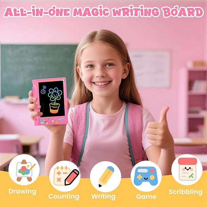 24 Pack 4.4 Inch Mini LCD Writing Tablet for Kids, Erasable and Reusable Toddler Doodle Board, Ideal School or Party Favors Gift for Age 3 Years Old and Above
