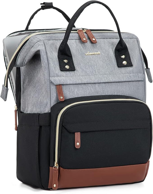 LOVEVOOK Laptop Backpack for Women, 15.6 Inch Work Business Backpacks Purse With Large Capacity, Waterproof Nurse Bag College Bookbag for School, Waterproof Casual Daypack for Travel