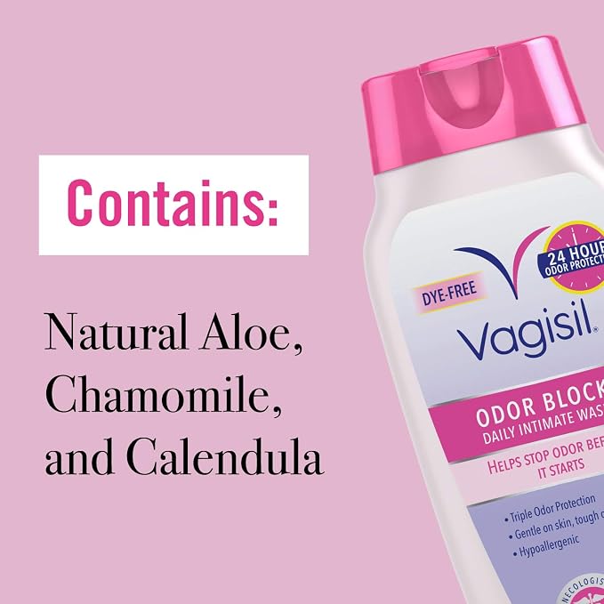 Vagisil Odor Block Multipack for Women, Daily Intimate wash, 20 Feminine Wipes, and Dry Wash Deodorant Spray - Gynecoligist Tested