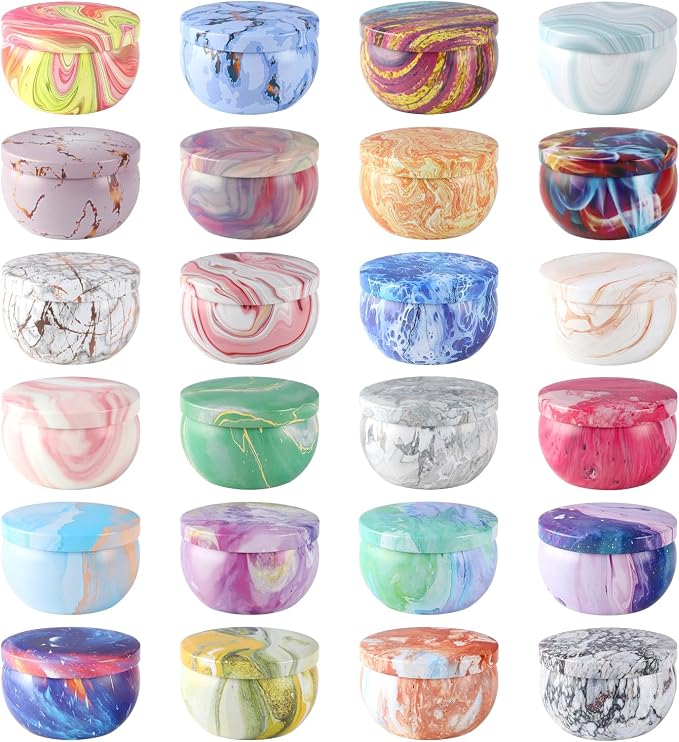 WPONSZU Scented Candles Gifts Set 24 Pack Soy Wax Travel Tin Jar Candles for Home 2.5 OZ jar Candles for Mom for Christmas, Birthday, Thanksgiving, Mother's Day