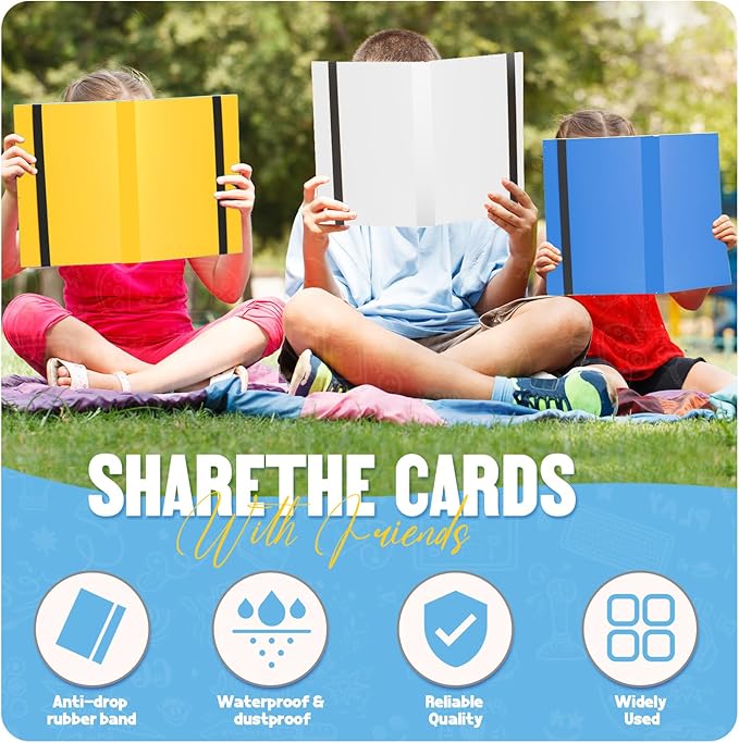 Card Binder 9-Pockets, Trading Card Binder, 20 Pages, 360 Card Capacity PU Collection Binder, Card Folder for MTG, TCG, Game Cards & Sports Cards（White）