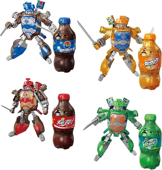 Atlodas 2025 New Beverage Bottles Deformation Robot Toys, Soda Can Transforming Robot Toys for Kids Gift, Creative Soda Deformation Figures for Boys, Birthday Christmas Choice for Boyfriend (4 pcs)