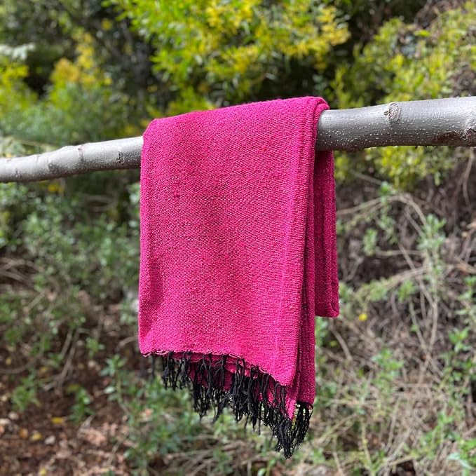 Open Road Goods Solid Color Mexican Yoga Blanket – Large Handwoven Throw for Yoga, Beach, Camping or Home – Soft and Durable Cotton Blend