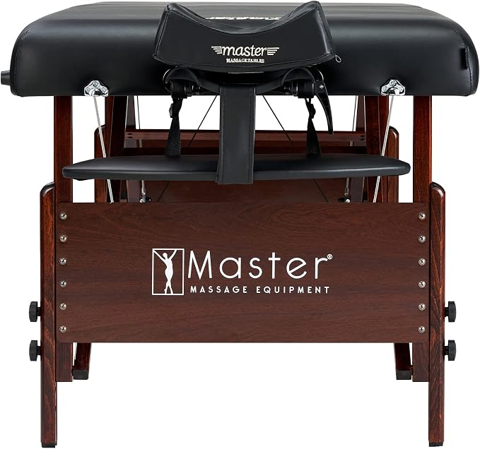 Master Massage 30" Del Ray Pro Portable Massage Table, Adjustable Height, 750 lbs Working Capacity – Professional Lash, Spa & Tattoo Bed