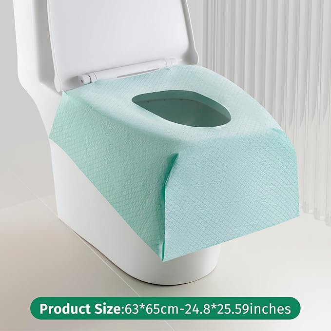 Toilet Seat Covers Disposable 40 Pack, Full Coverage Waterproof Toilet Seat Cover for Adults and Kids Potty Training,Travel Accessories for Public Restrooms
