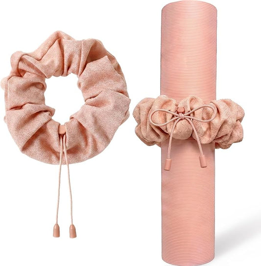 Aolamegs Adjustable Yoga Mat Scrunchie, 2-in-1 Mat Strap and Hair Tie, Fits All Standard & Extra Thick Yoga Mats