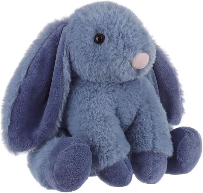 Apricot Lamb Toys Plush Navy Blue Bunny Rabbit Stuffed Animal with Fluffy Soft Ears (Navy Blue Bunny, 8 Inches)