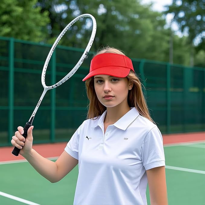 Topbuti Sports Sun Visor Hats for Women Men Adjustable Cotton Beach Baseball Tennis Golf Hat Caps UV Protection Visors
