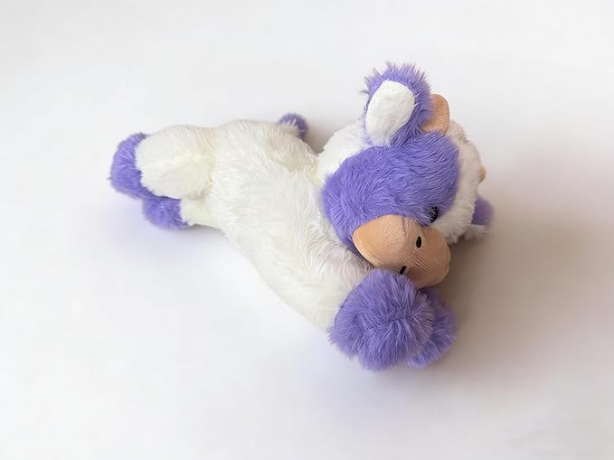 Cute Cow Plush Stuffed Animal Doll Toy 10 inch for Girls Boys (pa Cow purplue)