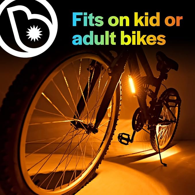 Brightz GoBrightz LED Bike Frame Light - Glowing Bike Underglow Light Bar for Night Riding - 4 Modes Flashing or Steady Glow - Cool Bicycle Lights for Kids, Teens & Adults - Be Cool, Be Safe, Be Seen