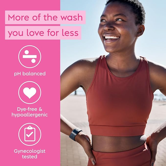 Vagisil Feminine Wash for Intimate Area Hygiene, Odor Block, Gynecologist Tested, Hypoallergenic, 16.9 oz with Pump (Pack of 2)