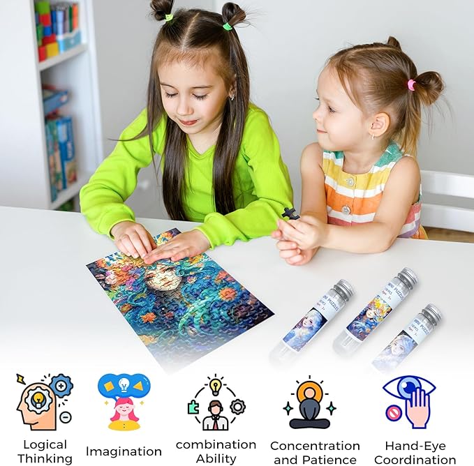 150 Pieces Mini Jigsaw Puzzles for Adults & Kids,6 x 4 Inches,Travel Puzzle,Small Puzzles,Micro Puzzles,Challenging Difficult Puzzle,3 Pack Anime Character Series