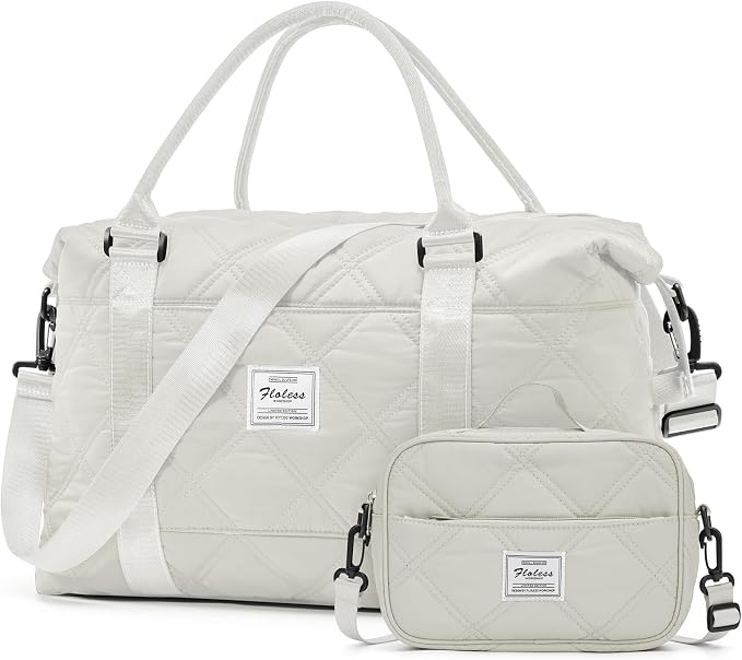 Travel Duffel Bag, Carry On Overnight Weekender Bags for Women | Travel Bag with Wet Pocket & Trolley Sleeve, For Spirit Airlines 18x14x8 Personal Item Bag