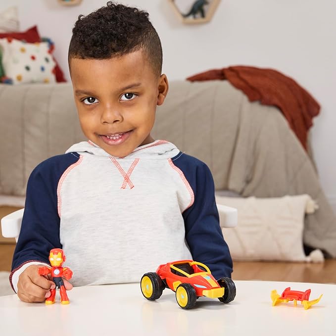 Marvel Toy Bundle, 3 Action Figures with 3 Vehicles & Accessories, 3-Inch Super Hero Toys for Kids, Ages 3+