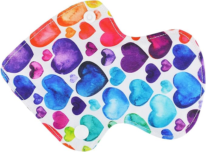 5 Thong Panty Liners 1 Wet Bag Cloth Menstrual Pads Sanitary Reusable Washable (Hummingbirds Pack White)