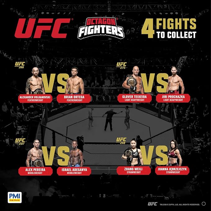 UFC 2.5-Inch Collectible Figures 8-Pack Deluxe Box – Includes 8 Fighters with Accessories, Realistic Poses, and Officially Licensed UFC Collectibles by PMI
