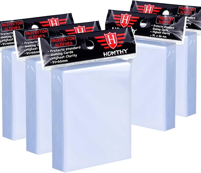500 Counts Card Sleeves for Trading Cards, Soft Penny Card Sleeves Clear Plastic Card Protectors Fit for Baseball Card, Sports Cards, MTG Game Card Standard Cards