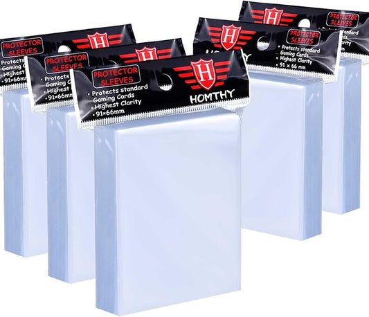 500 Counts Card Sleeves for Trading Cards, Soft Penny Card Sleeves Clear Plastic Card Protectors Fit for Baseball Card, Sports Cards, MTG Game Card Standard Cards