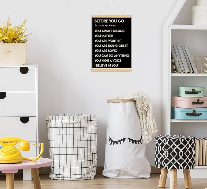foedor Black Mental Health Affirmations Nurse Office Wall Art Decor, 12x16 | Inspirational Mental Health Posters Wall Decor, Positive Sign Wall Art for Office Bedroom Kids Playroom