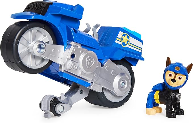 Paw Patrol LA PAT' PATROUILLE - VÉHICULE + FIGURINE MOTO PUPS - Véhicule à Rétro-friction Avec 1 Figurine À Collectionner Pat' Patrouille - - 6059253 - Jouet Enfant 3 Ans et + - Modèle Aléatoire