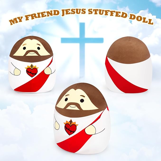 Jesus Plush Toy My Friend Jesus Stuffed Doll Christ Religious Toys, Savior Plush Doll Christian Figure Classic Religious
