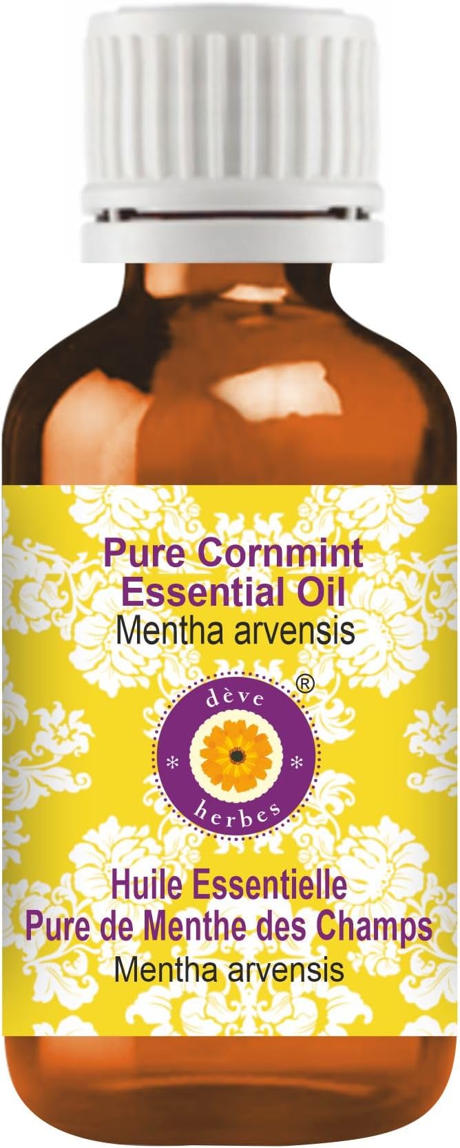 dève herbes Cornmint Essential Oil (Mentha arvensis) Pure | Non-Sticky | Non-Greasy | Lightweight | Men & Women | All Skin Types | Steam Distilled 15ml (0.5 oz)