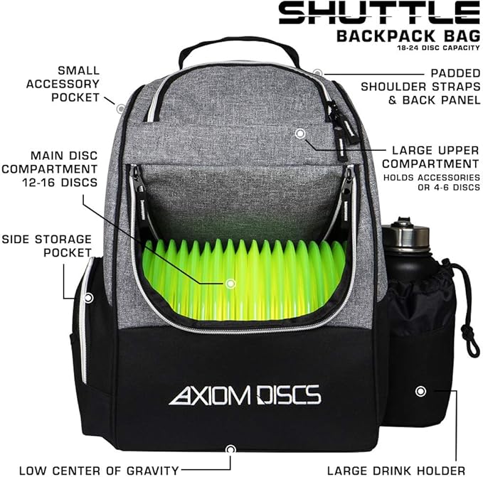 Axiom Discs Shuttle Disc Golf Backpack Bag (Choose Your Style and Color)