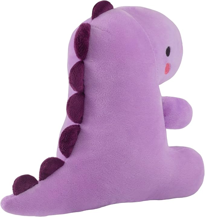 Plush Dinosaur Stuffed Animal, Cute Toys Anime Dinosaur Soft Throw Pillow Gift for Children Boys Girls Purple 14 inch