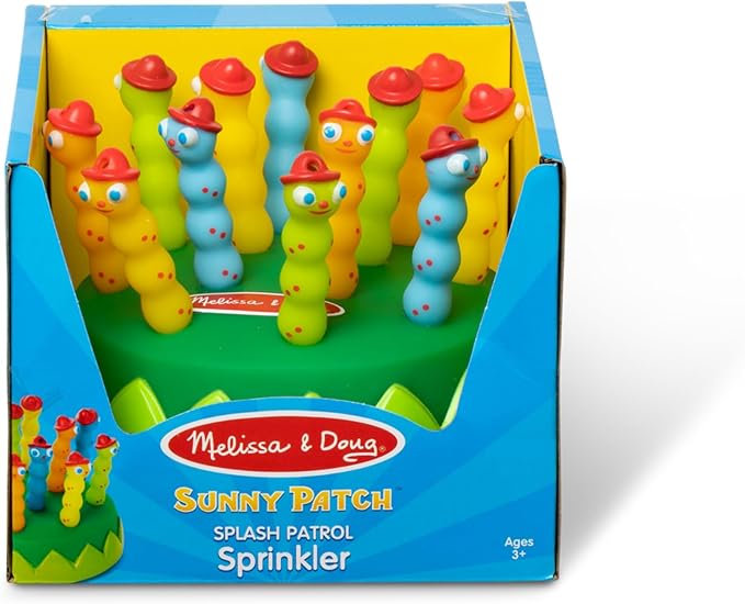Melissa & Doug Splash Patrol Sprinkler Outdoor Water Toy for Kids - Water Sprinkler for Kids and Sensory Play, Connects to Standard Garden Hose, Ages 3+