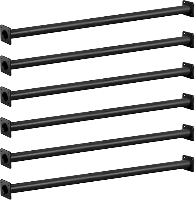 Barcaloo 30 Inch Monkey Bars for Backyard Playground Equipment & Treehouse Accessories - 6 Pack Black Outdoor Monkey Bar Kit DIY Playground Handles for Kids Swing Set