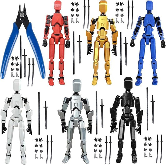 T13 Action Figure Titan 13 3D Printed Action Figure Lucky 13 Dummy 13 with Nipper