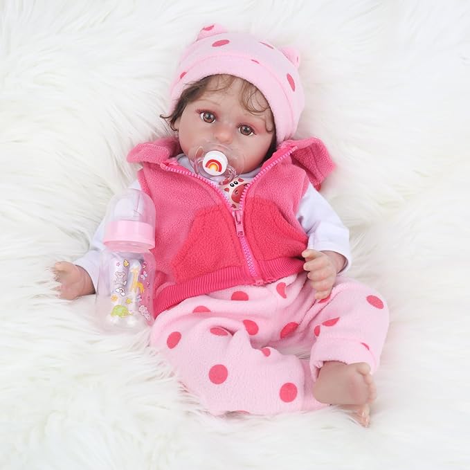Reborn Realistic Newborn Baby Dolls, 18 inch Silicone Real Toddler Girl Lifelike