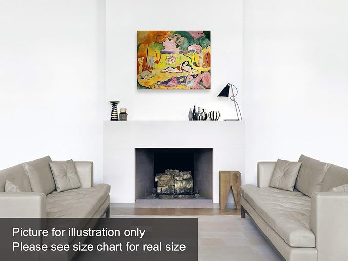 Niwo ART - Joy of Life, World's Most Famous Paintings Series, Canvas Wall Art Home Decor, Gallery Wrapped, Stretched, Framed Ready to Hang (20"x16"x3/4")