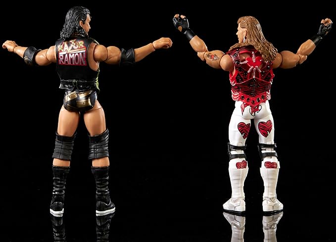 Mattel WWE Elite Collection WrestleMania X Ladder Match Action Figures & Accessories, Collectible Set with Shawn Michaels & Razor Ramon (Amazon Exclusive)