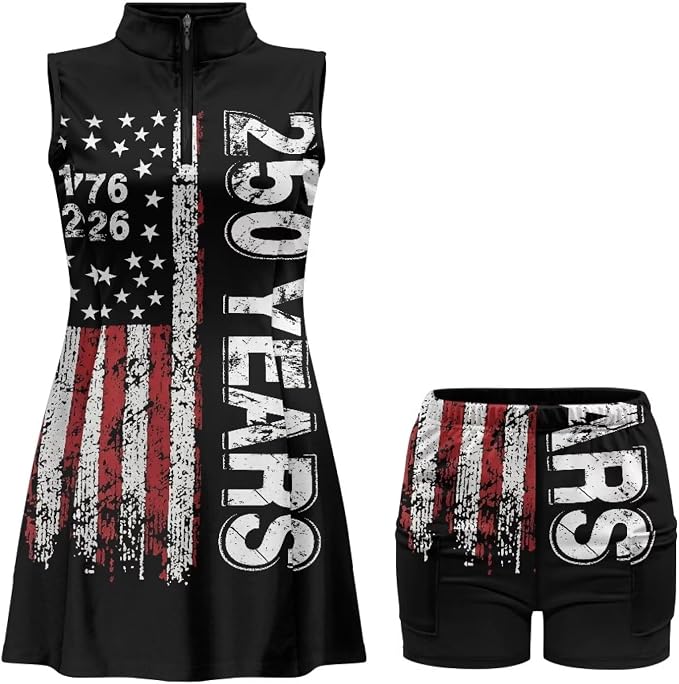 Golf Dress Tennis Dresses for Women with Built in Shorts and Pockets Sleeveless Athletic Dress Workout Dress