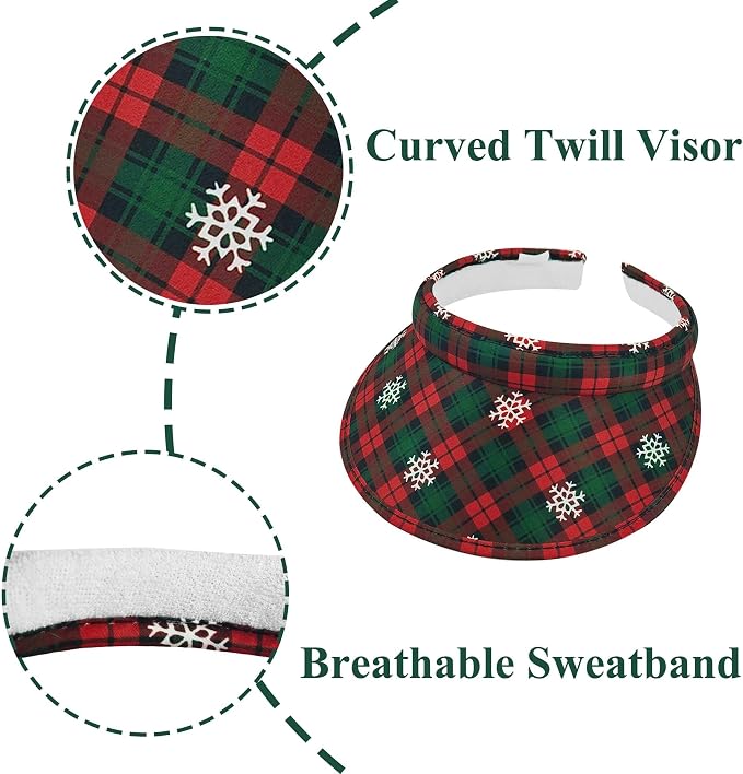 2 Pack Sun Visor Hats Women Men Clip On Wide Brim Visors Hat Outdoor Sports Golf Beach Travel Tennis Caps