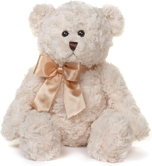 Bearington Huggles, 16 Inch Creamy White Teddy Bear Stuffed Animal, Makes a Great Gift for Birthday, Anniversary, Holiday, or Graduation