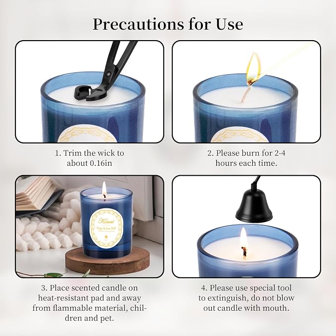 KONNI Scented Candles, Soy Candles, Aromatherapy Candle, Lime Basil & Mandarin Scented Candle for Men Women, Soy Wax Candle, 7.05oz, Ideal for Creating Relaxing Ambience & Holiday Gifting
