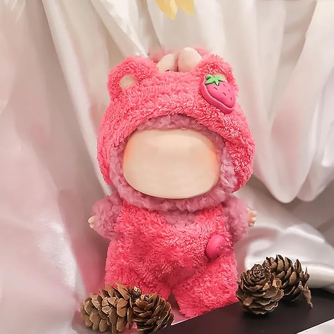 Clothes Fit for 17CM Doll, Fashion Doll Clothes Outfit Set Cute Theme Designer Toys Dress Accessories for Collector Fans Display (Strawberry)