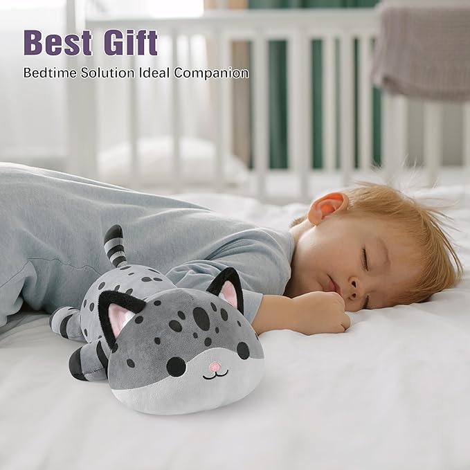 Onsoyours Original Weighted Panther Cat Plush, Cute 9.8"|1.0 lbs Hugging Black Leopard Kitty Weighted Stuffed Animal, Soft Collectible Gift for Kids & Adults