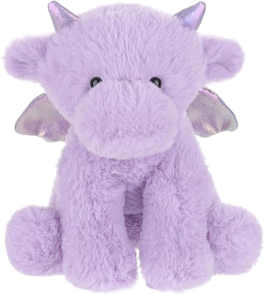 Apricot Lamb Purple Dragon Plush Stuffed Animals for Kids, Soft Cute Plush Toys for Baby Girl and Boy, Fluffy Purple Dragon Purple