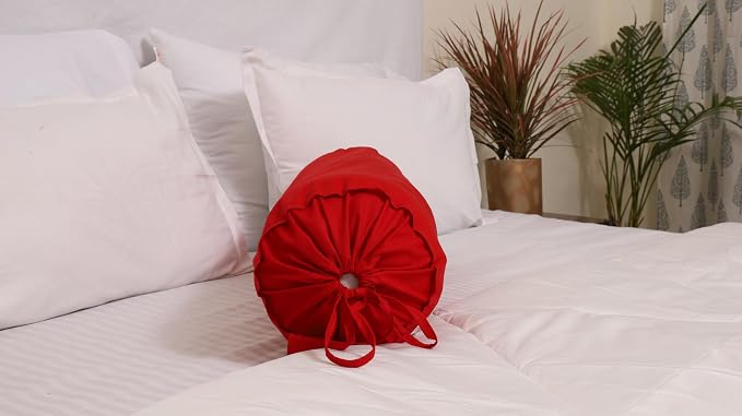 Bolster removable cover cotton (Burgundy, 6" x 16" (15cm x 40 cm))