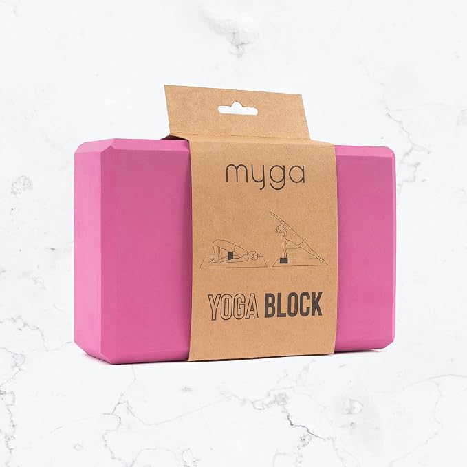 MYGA Yoga Block,Lightweight EVA Foam Yoga Brick,High Density Non-Slip Block for Yoga Poses, Pilates, Balance and Flexibility